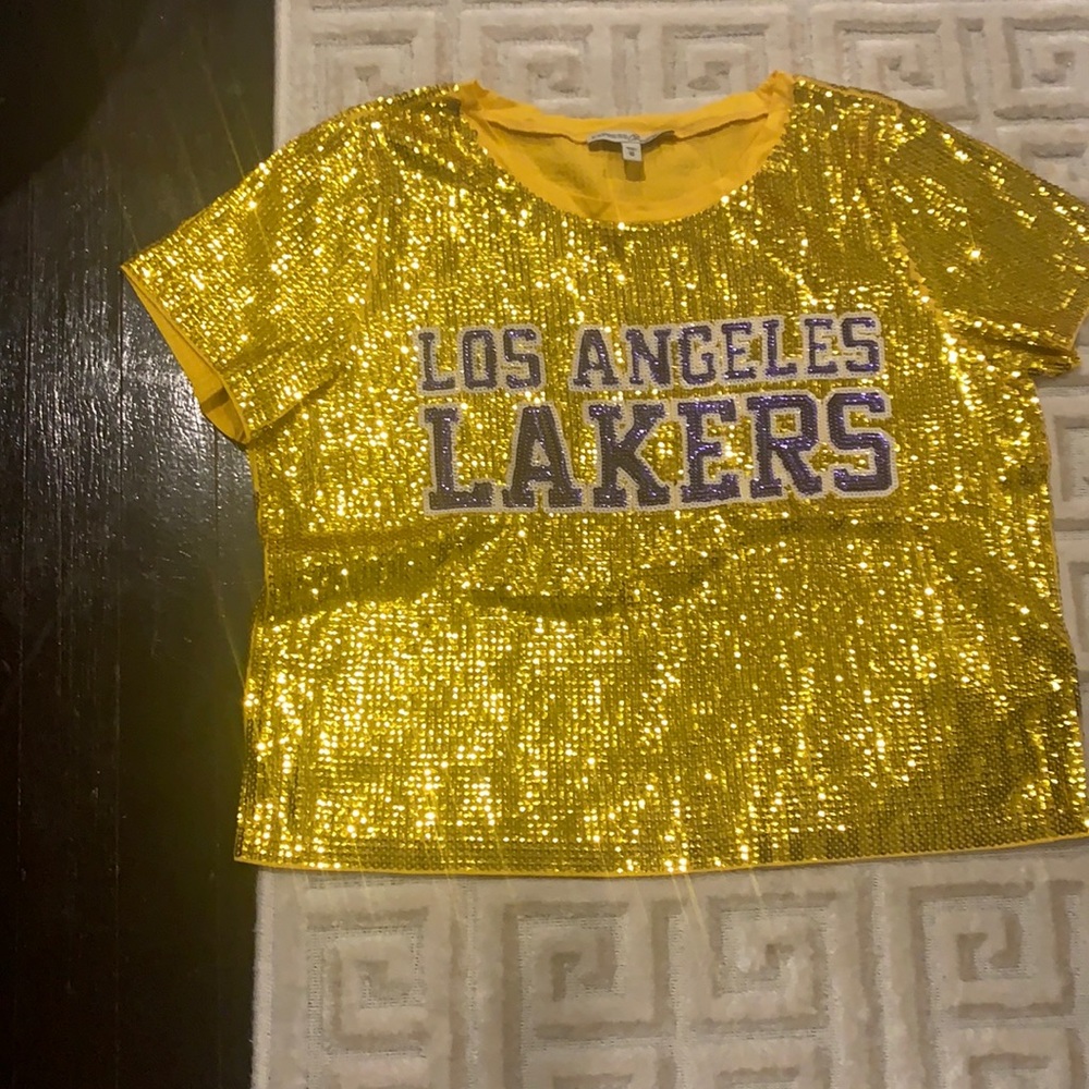 Express x NBA Sequin Jersey Shirt